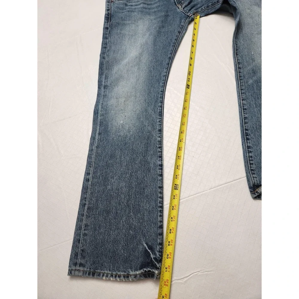 Denim & Supply RL Jeans Mens 33x30 Blue Bootcut Distressed USA Flag Denim Pants - Picture 13 of 16